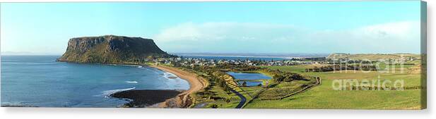 The Nut Stanley North West Tasmania Australia Pano Panorama Canvas Print featuring the photograph The Nut by Bill Robinson