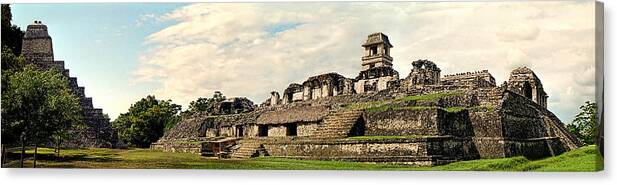 Palenque Canvas Print featuring the photograph Palenque Panorama Unframed by Weston Westmoreland