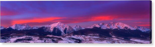 Colorado Canvas Print featuring the photograph Gore Range Sunrise by Darren White