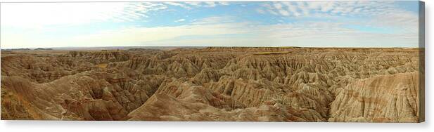 Badlands National Park Canvas Print featuring the photograph Badlands National Park by Lens Art Photography By Larry Trager