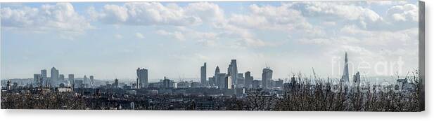 London Canvas Print featuring the photograph London Panorama by Matt Malloy