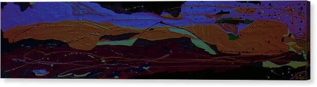 Abstract Art Canvas Print featuring the painting Santa Fe by Chris Cloud