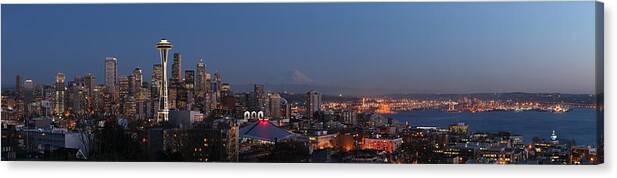 Seattle Canvas Print featuring the photograph Seattle City by Georgia Clare