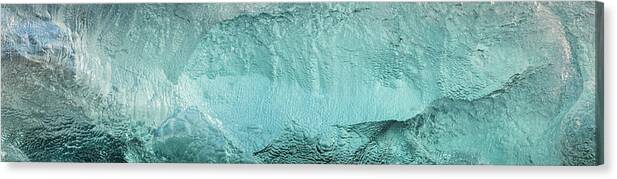 Iceland Canvas Print featuring the photograph Ice Texture Panorama by Andy Astbury