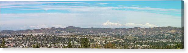 Angela A Stanton Canvas Print featuring the painting Mount Baldy and Mountain High by Angela Stanton