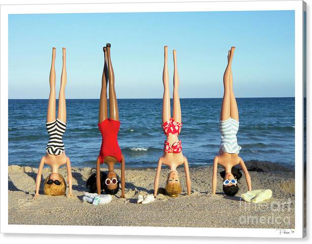 Girls Headstands by David Parise