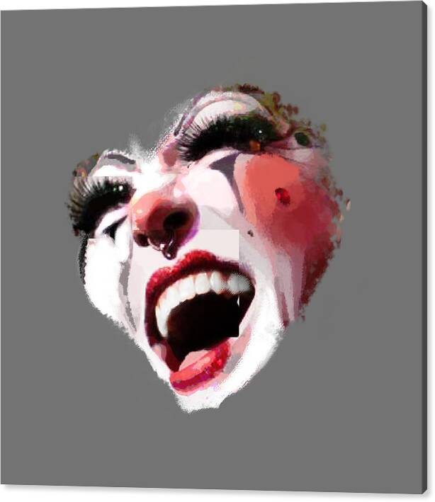 Remix Canvas Print featuring the photograph Joyful Klown by Eddie Rifkind
