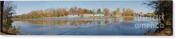Genesee River Canvas Print featuring the photograph Genesee River Panorama by William Norton