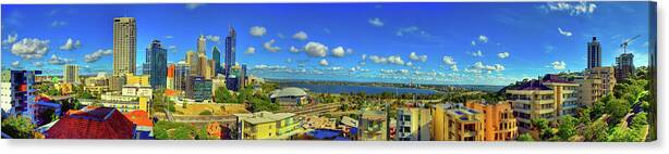 Australia Canvas Print featuring the photograph Perth Panorama by Harry Strharsky