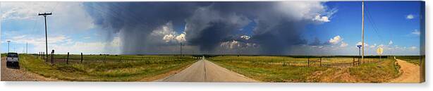 Thunderstorm Canvas Print featuring the photograph 3x3 by Brian Duram