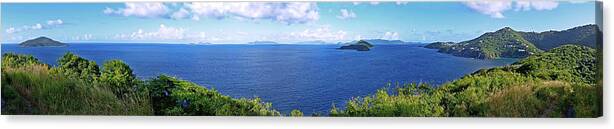  Canvas Print featuring the photograph St. Thomas Northside Ocean View by Climate Change VI - Sales