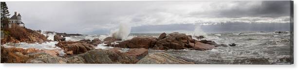 United States Canvas Print featuring the photograph The Stormy Sea by David Bishop