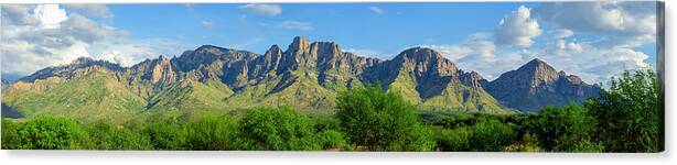 Arizona Canvas Print featuring the photograph Catalina Mountains P24861 by Mark Myhaver