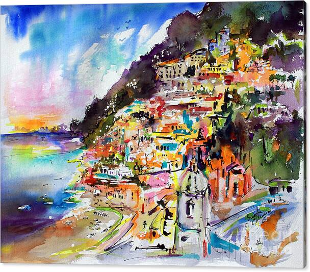 Evening in Positano Italy by Ginette Callaway