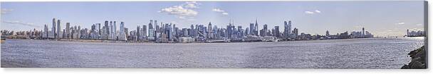 Panorama Canvas Print featuring the photograph New York City by Theodore Jones