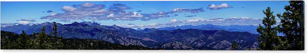 Panoramic Canvas Print featuring the photograph Buttermilk Butte View 7250 by Tim Dussault