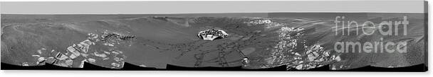 Martian Canvas Print featuring the photograph Eagle Crater On Mars by Nasa/jpl/science Photo Library