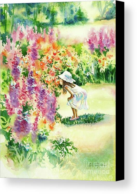 Children Canvas Print featuring the painting Summer Memories by Kathleen Berry Bergeron