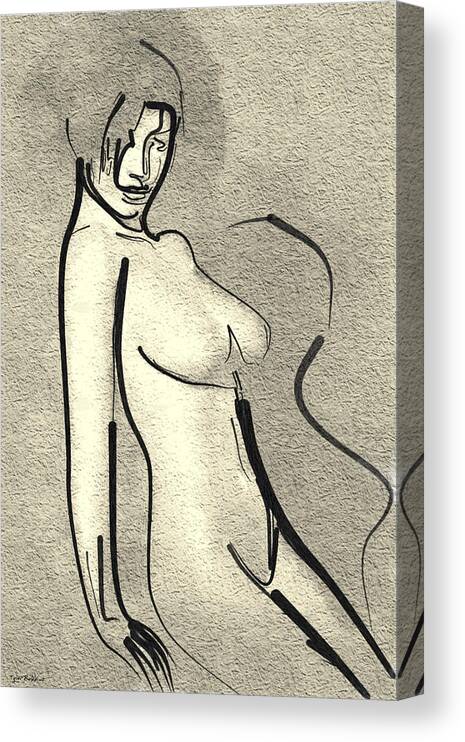 Woman Canvas Print featuring the mixed media Lines of a Woman III by Tyler Robbins