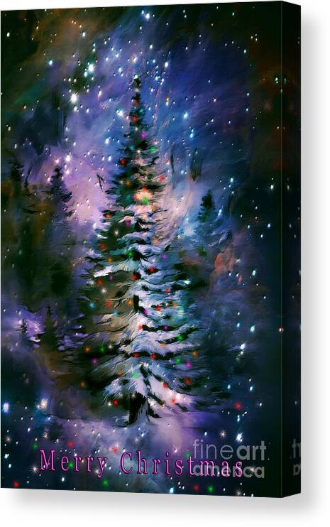 Christmas Canvas Print featuring the painting Merry Christmas by Andrzej Szczerski