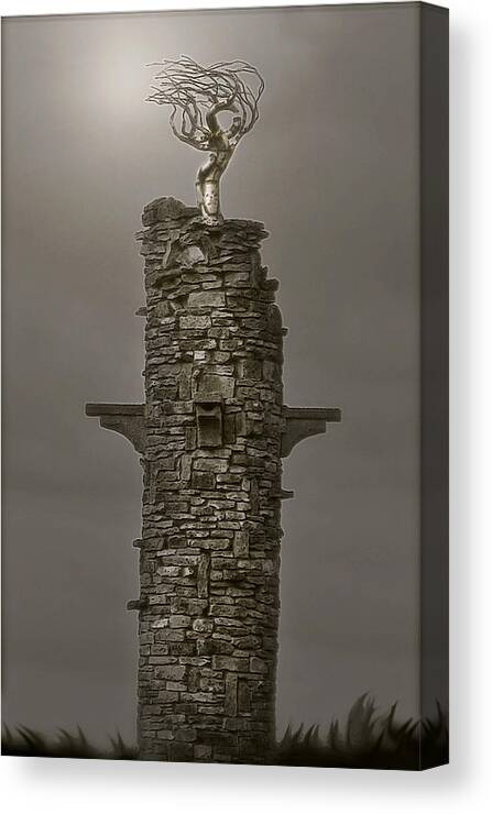 Ireland Canvas Print featuring the photograph Tree House Ireland Style by Kandy Hurley