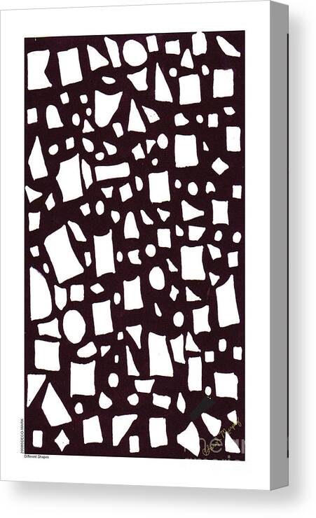Urban Canvas Print featuring the digital art 027 Different Shapes by Cheryl Turner