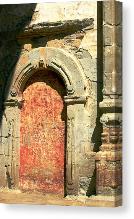 Mission Canvas Print featuring the photograph 0584 San Juan Capistrano Mission by Steve Sturgill
