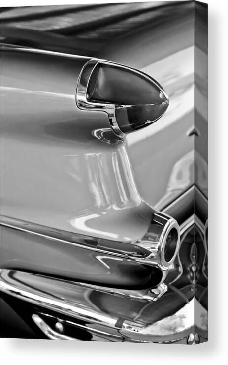 1956 Oldsmobile Taillight Canvas Print featuring the photograph 1956 Oldsmobile Taillight by Jill Reger