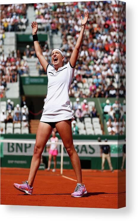 Tennis Canvas Print featuring the photograph 2015 French Open - Day Eleven #1 by Julian Finney