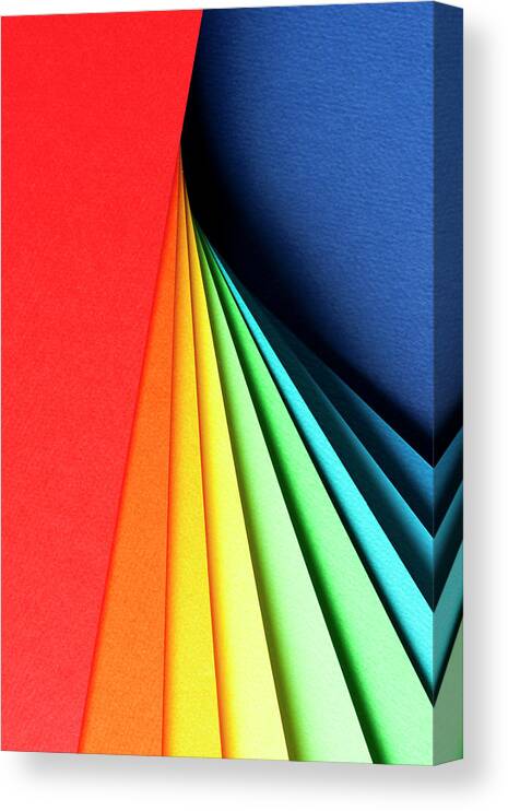 Sharp Canvas Print featuring the photograph Abstract Background With Color Papers #1 by Colormos