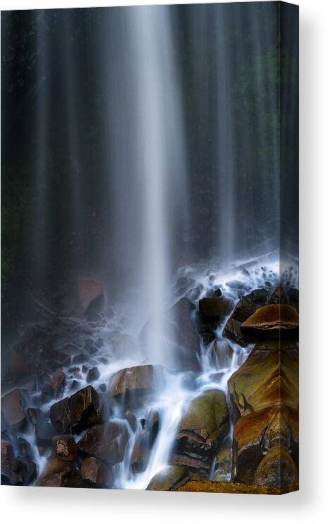 Alpine Canvas Print featuring the photograph Base of Narada Falls by Michael Russell