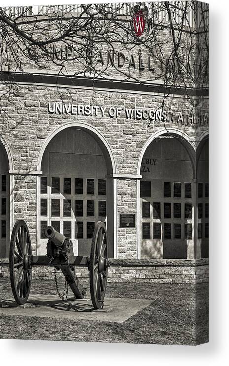 Badger Canvas Print featuring the photograph Camp Randall - Madison #4 by Steven Ralser