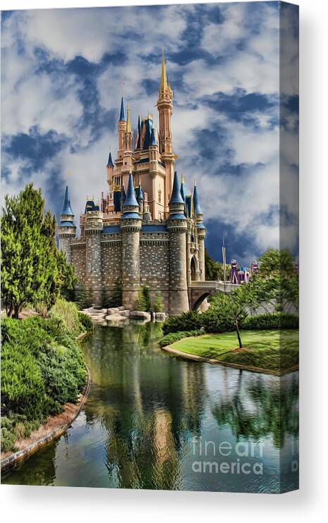 Snow White Canvas Print featuring the photograph Cinderella Castle II #1 by Lee Dos Santos