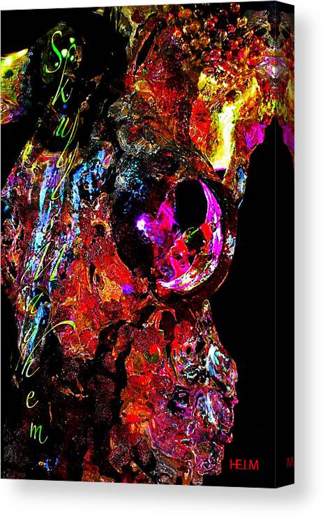 Skulls Canvas Print featuring the photograph Glassy Eyed #1 by Mayhem Mediums