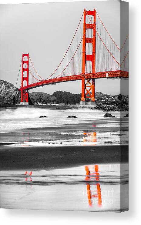 Francisco Canvas Print featuring the photograph Golden Gate - San Francisco - California - USA #1 by Luciano Mortula