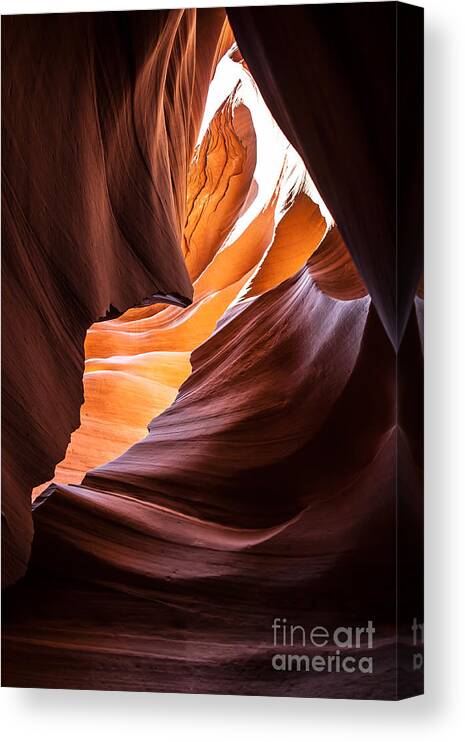 Antelope Canyon Canvas Print featuring the photograph Golden Glow #1 by Jim McCain