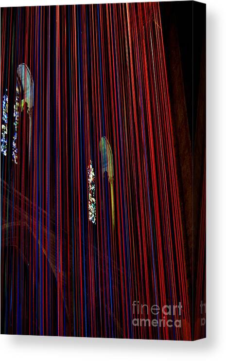 Grace Cathedral Canvas Print featuring the photograph Grace Cathedral with Ribbons by Dean Ferreira