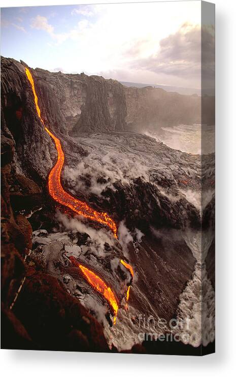 Hawaii Canvas Print featuring the photograph Kilauea Volcano #1 by Stephen & Donna O'Meara