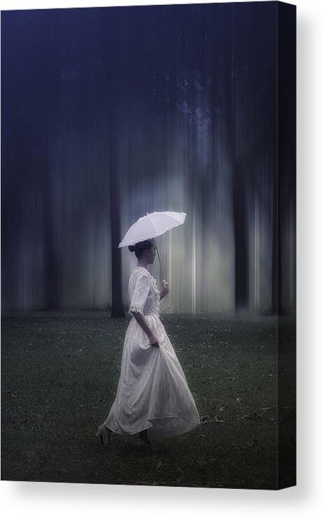 Girl Canvas Print featuring the photograph Lady In The Woods #1 by Joana Kruse