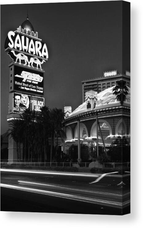 Las Vegas Canvas Print featuring the photograph Last Call For The Sahara #1 by James Marvin Phelps