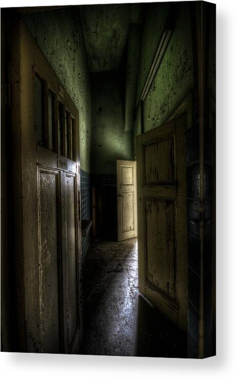 Urbex Canvas Print featuring the digital art Light at the end #1 by Nathan Wright