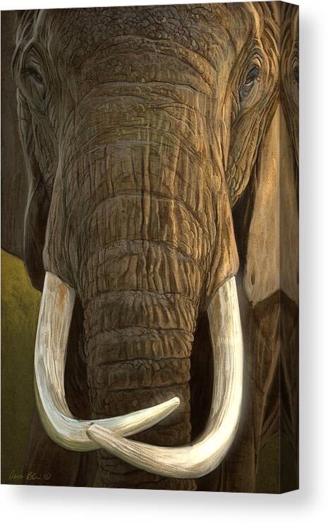 Elephant Canvas Print featuring the digital art Matriarch 2 by Aaron Blaise