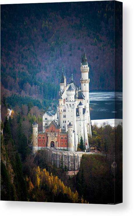 Castle Canvas Print featuring the photograph Neuschwanstein Castle #1 by Ryan Wyckoff