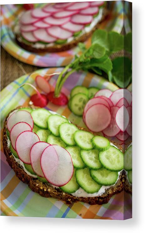 Cheese Canvas Print featuring the photograph Picnic Sandwiches #1 by Katya Lyukum