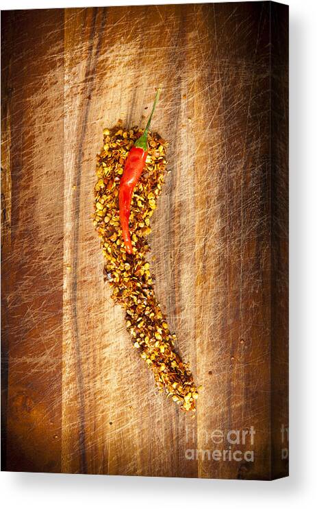 Background Canvas Print featuring the photograph Red Hot Chilli Concept #1 by THP Creative