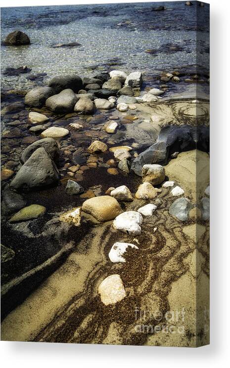 Manitoulin Canvas Print featuring the photograph Rocky Beach #1 by Timothy Hacker