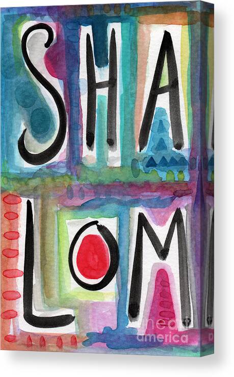 Shalom Canvas Print featuring the painting Shalom by Linda Woods