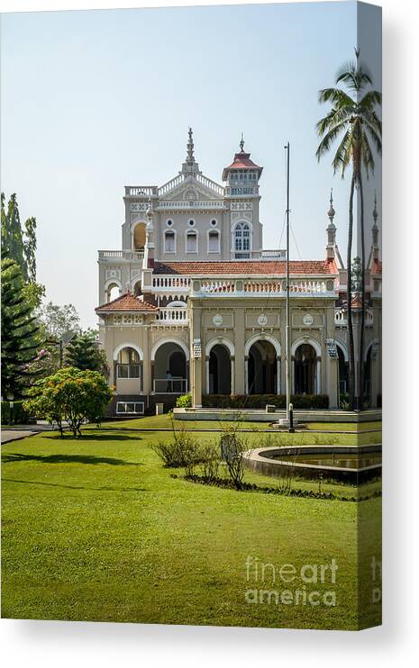 Palace Canvas Print featuring the photograph The Aga khan palace #1 by Kiran Joshi