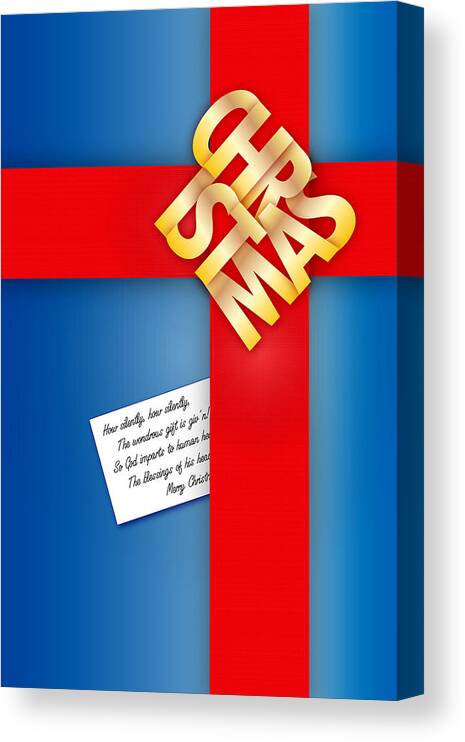 Christmas Canvas Print featuring the digital art The Perfect Gift by Chuck Mountain