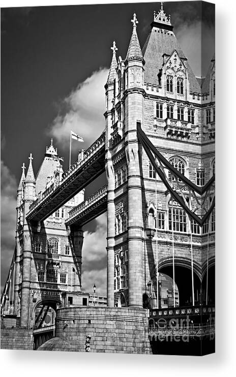 Tower Canvas Print featuring the photograph Tower bridge in London 1 by Elena Elisseeva